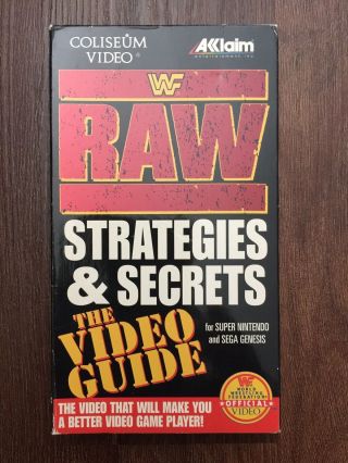 Wwf Raw Strategies And Secrets The Video Guide Vhs Snes Sega Genesis Wwe Rare