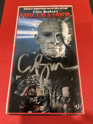 Hellraiser Vhs Signed Autographed Clive Barker Rare Horror (vhs,  1994)