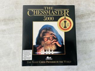 The Chessmaster 3000 Big Box Ibm Pc Dos 3.  0 - 5.  25 " Floppy Big Box Game Cib Rare