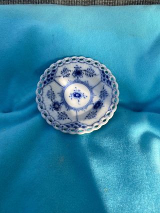 Rare Royal Copenhagen Denmark Porcelain Mini Lace Plate 3 Inches Numbered