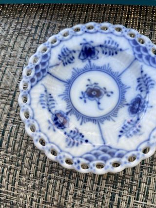 Rare Royal Copenhagen Denmark Porcelain Mini Lace Plate 3 Inches Numbered 3