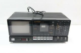 Rare 1986 Vintage LLOYDS Portable TV BOOMBOX AM/FM Cassette Black Red 2