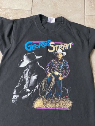 Vintage George Strait 90 Shirt Single Stich Rock Tour Country Band Concert Rare