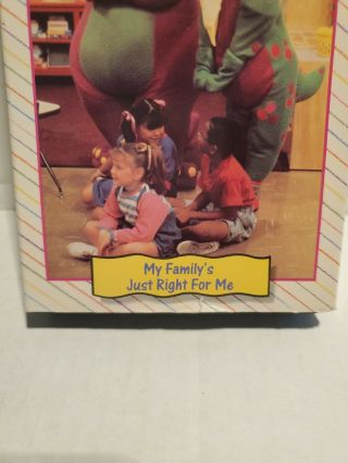 Barney & Friends My Familys Just Right For Me Time Life Vhs RARE 2