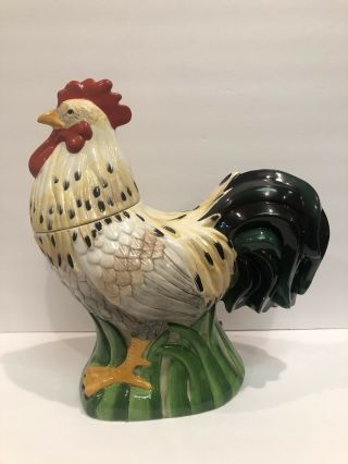 Vintage Treasure Craft Rooster Cookie Jar RARE 2