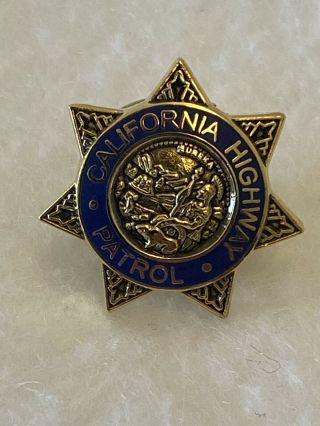 California Highway Patrol Pin Star - Rare Vintage Police Pin