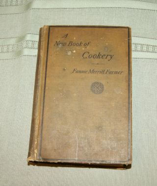 Book Of Cookery By Fannie Merritt Farmer 1912 First Edition Rare Cookbook