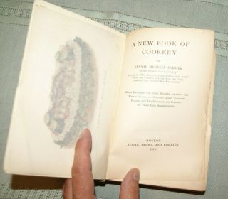 Book of Cookery by Fannie Merritt Farmer 1912 First Edition Rare Cookbook 2