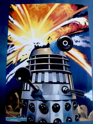 Doctor Who Dalek Poster Vintage Bbc 1984 British Release Roy Knipe Art Rare