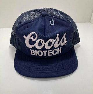Vintage Coors Biotech Snapback Trucker Hat Cap Made In The Usa Rare