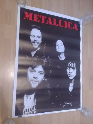 Rare Metallica Vintage Poster Printed In England Splash 25x35