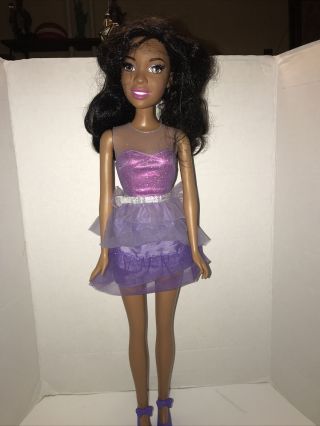 Mattel 2013 Just Play African American My Size Barbie 28” Doll Real Lashes Rare