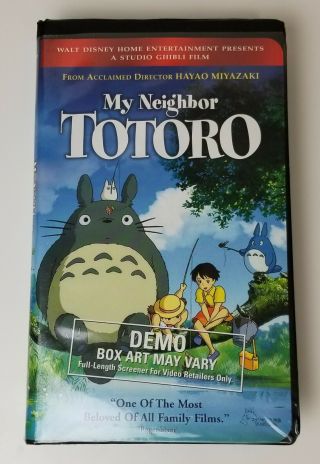 Walt Disney My Neighbor Totoro Vhs Rare Screener Demo,  Studio Ghilbi Miyazaki