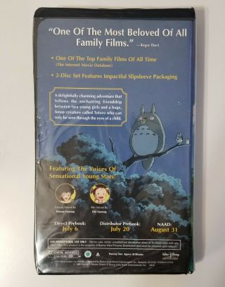 WALT DISNEY My Neighbor Totoro VHS Rare Screener Demo,  Studio Ghilbi Miyazaki 2