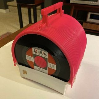 Vintage Traveler 7” 45 Vinyl Record Carrying Case Holder Pink Rare