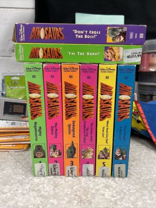Dinosaurs Walt Disney Home Video Jim Henson Full Set Of Vhs Tapes Rare Set 1991