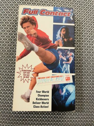Full Contact (1993) - Vhs - Action - Kickboxing Jerry Trimble - Rare Buy 1 Get 1