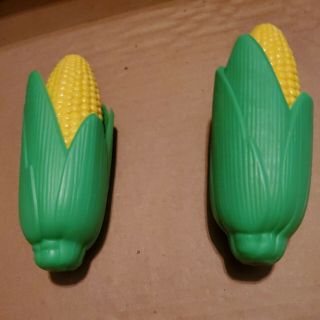 Vintage Fisher Price Fun With Food 2 Two Piece Corn On The Cob Rare