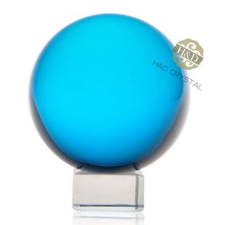 Sea Blue Asian Rare Magic Crystal Healing Ball Sphere 60mm,  Stand Art For Home
