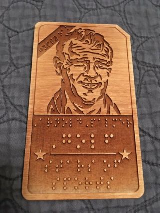 Gypsy Oak 2020 Arnold Palmer Golfer Braille Wood Trading Card Blind Rare /6