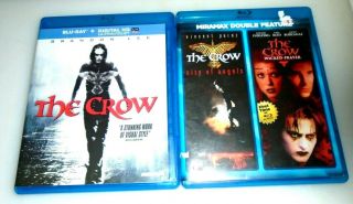 The Crow/ The Crow City Of Angels/wicked Prayer Blu Ray Rare Oop