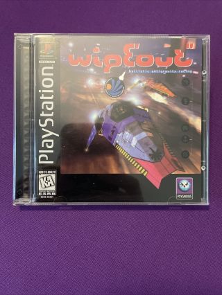 Wipeout Playstation Ps1 Black Label Jewel Case Variant Rare Complete
