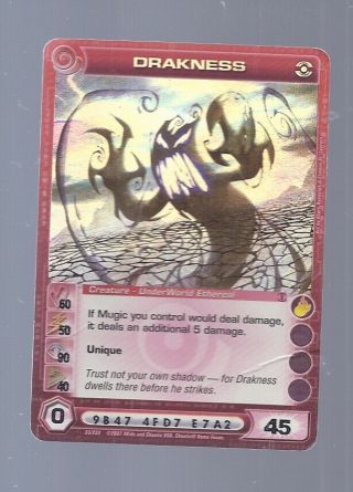 Chaotic Creature Card Underworld Rare Drakness Ripple Foil