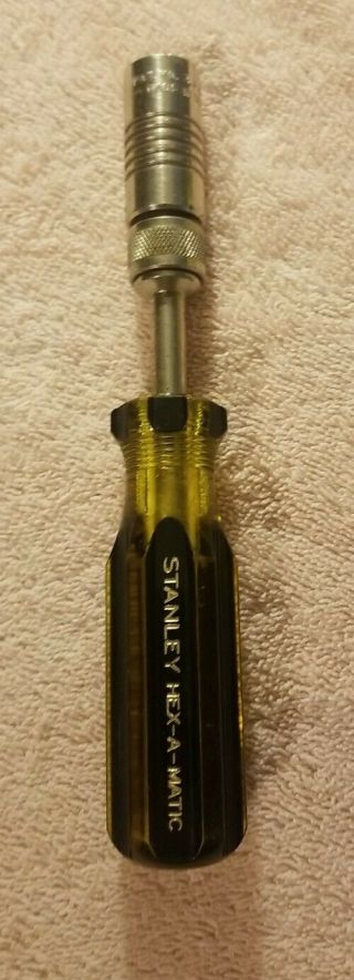 Rare Vintage Stanley 66 - 525 Hex - A - Matic Nut Driver Made In Usa