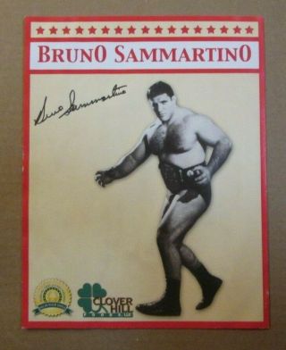 Vintage Bruno Sammartino Auto Signed 8.  5 X 11 Photo Wwf Wwe Legend Rare