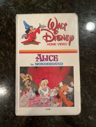 Extremely Rare Disney Home Video Alice In Wonderland White Clamshell Edition