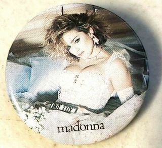 Vintage 1985 Madonna Button Pin Pin - Back Boy Toy 1 1/2 " Round Rare Euc