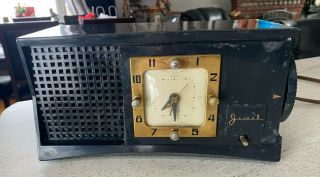 Rare 1950s Sessions Jewel Bakelite Mantel Tube Clock Radio