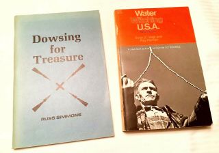 Dowsing For Treasure,  Rare Russ Simmons 1984 Paperback Book,  Water Witching Usa