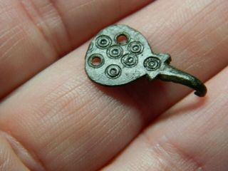 Rare Anglo Saxon / Viking Bronze Clothes Fastener Hook Metal Detecting Detector