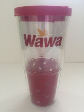 Wawa Stores Official Tervis 24 Oz.  Cup Mug Tumbler With Lid American Made Rare