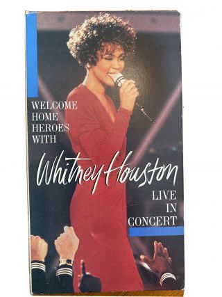 Whitney Houston Live In Concert Vhs Welcome Home Heroes Arista Records Rare