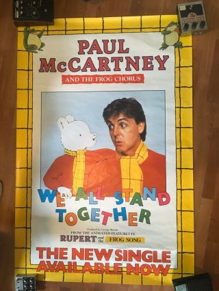 Rare Huge 1985 Paul Mccartney Rupert & The Frog Song 60x40 Promo Poster