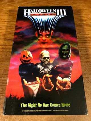Halloween Iii 3 Vhs Vcr Video Tape Movie Tom Atkins Rare