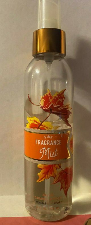 Bath & Body Salted Caramel Apricot Fragrance Mist 2/3 Full Retired Rare
