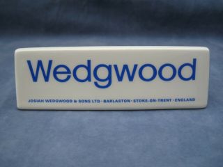 Vintage Wedgwood Rare Advertising Display Sign Plaque Shop Dealer Point Of
