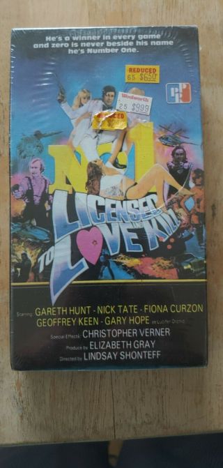No.  1 Licensed To Love And Kill Vhs 1986 Rare Gareth Hunt Nick Tate Prp Release