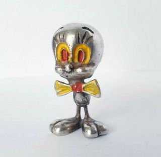 Vintage Solid Silver Italian Made Miniature Tweety Stamped Rare
