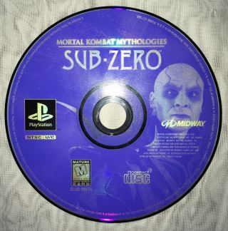 Rare Ps1 Mortal Kombat Mythologies Sub - Zero,  Disc Only,