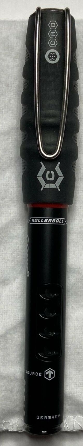 Vintage Rotring Core Rollerball - Made In Germany Black And Black.  Rare.
