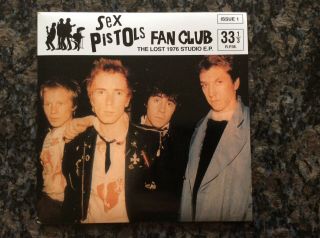 Rare Punk 7” Vinyl - Sex Pistols Anarchy In The Uk Fan Club Photo Cards Rotten
