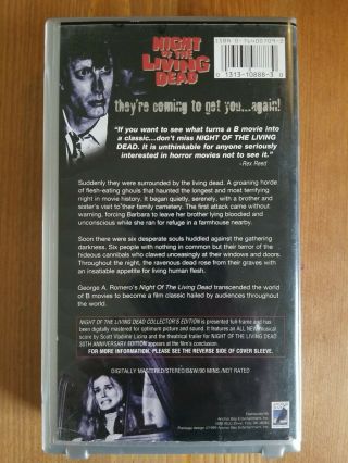 Collector ' s Edition Night Of The Living Dead Vhs from Anchor Bay Rare Horror HTF 2