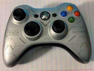 Rare Microsoft Xbox 360 Halo Reach Gamepad Controller - Silver