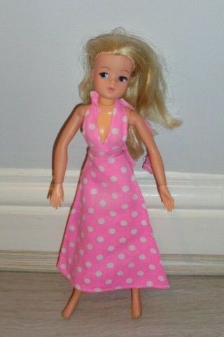 Rare Vintage Sindy Doll Polka Dot Party Dress 1970 