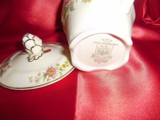 Rare Vintage Marlborough W.  H.  Grindley ROYAL PETAL Kashmir Sugar Bowl & Creamer 3