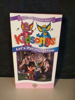 Kidsongs Let’s Put On A Show Vhs Billy/ruby Biggle Educational Video Rare